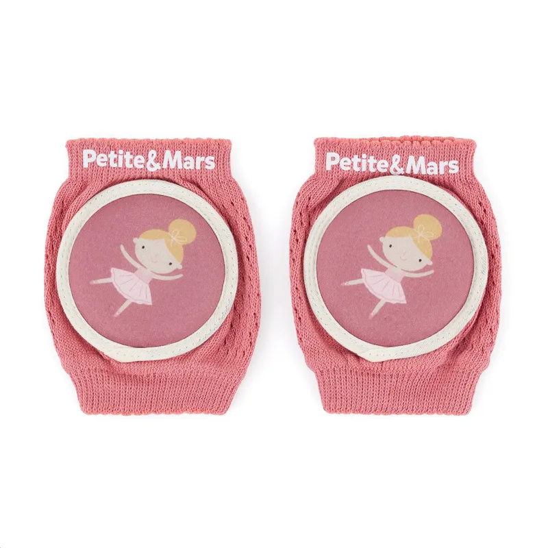 PETITE&MARS 522820 Elastyczne Nakolanniki Do Raczkowania Follow Dusty Rose 6 m