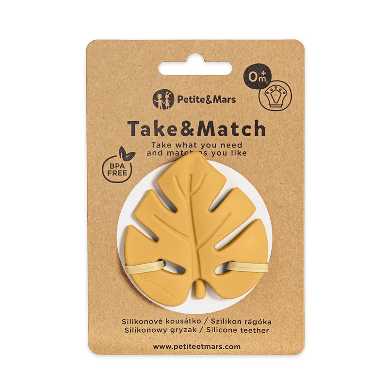 PETITE&MARS 701819 Silikonowy Gryzak TAKE&MATCH Intense Ochre 0