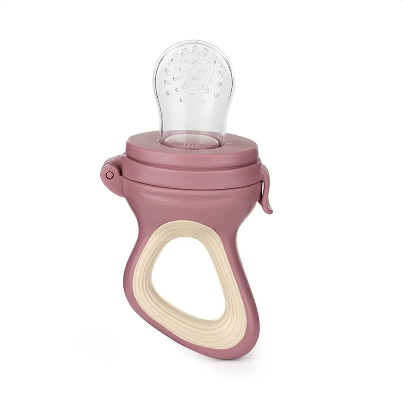 PETITE&MARS 581798 Silikonowy Gryzak Do Podawania Owoców Dla Niemowląt Fruzi Rose Sand 6 m