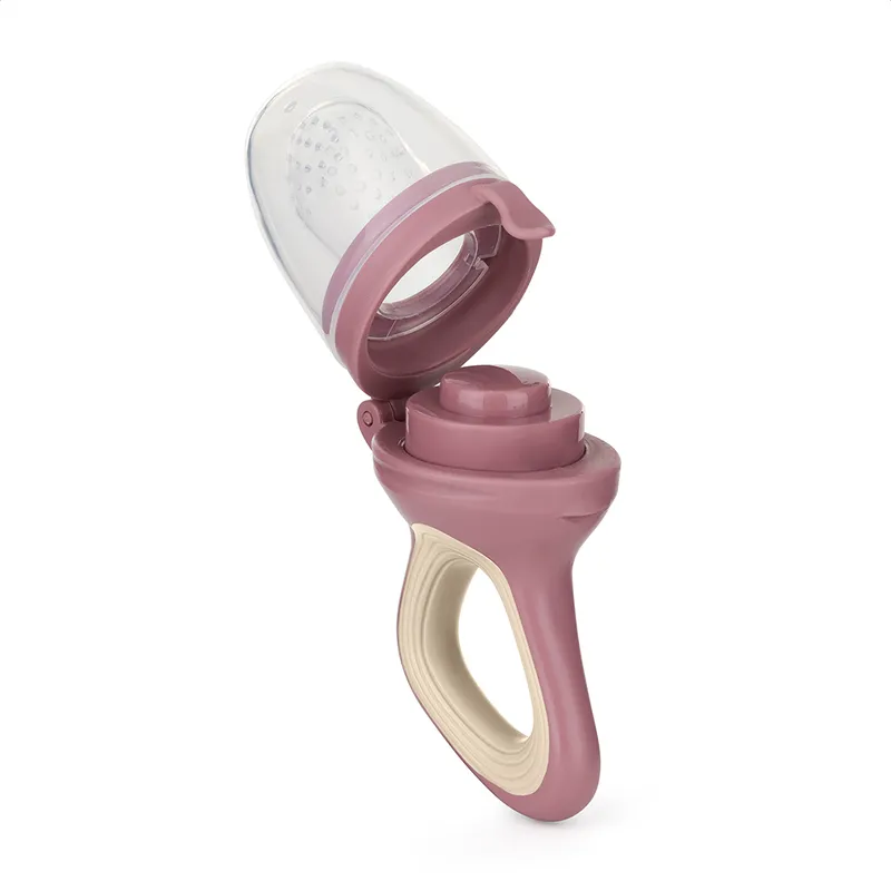 PETITE&MARS 581798 Silikonowy Gryzak Do Podawania Owoców Dla Niemowląt Fruzi Rose Sand 6 m