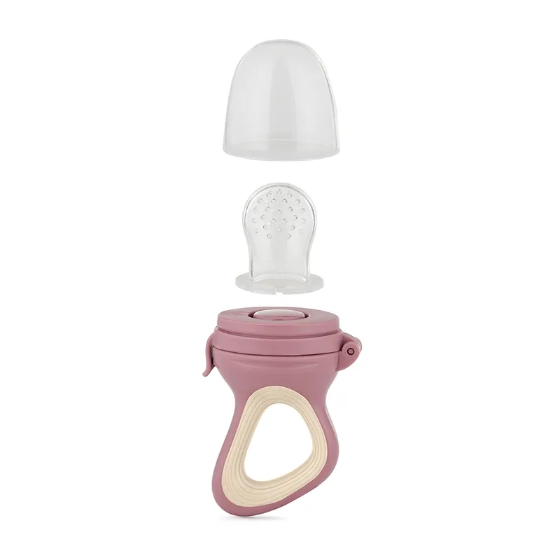PETITE&MARS 581798 Silikonowy Gryzak Do Podawania Owoców Dla Niemowląt Fruzi Rose Sand 6 m