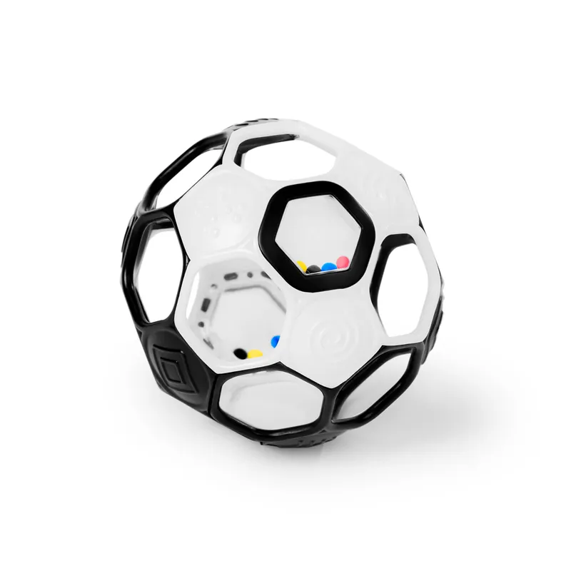 OBALL 16907-6 Piłka Z Grzechotką Goals 13 cm 0 - Czarno-Biała