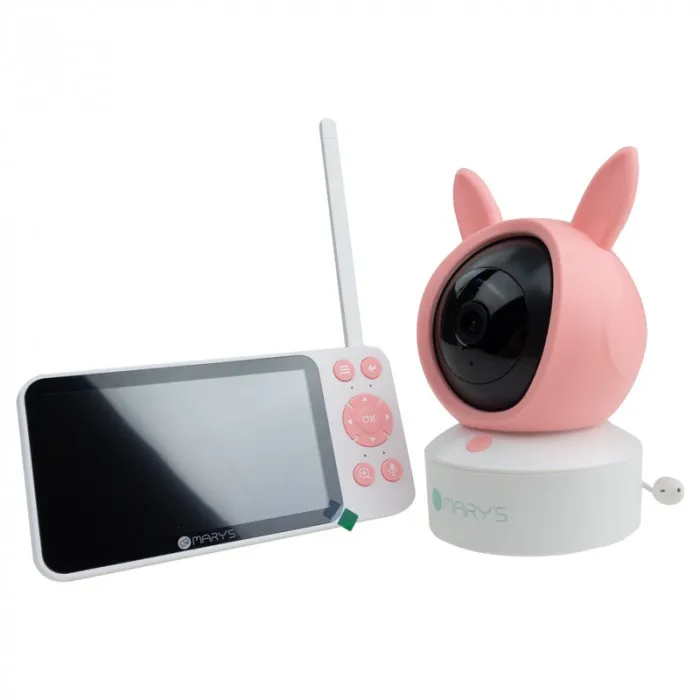 MARY'S MW61500 Niania Kamera Elektroniczna 2w1 Królik WIFI TUYA - Różowy