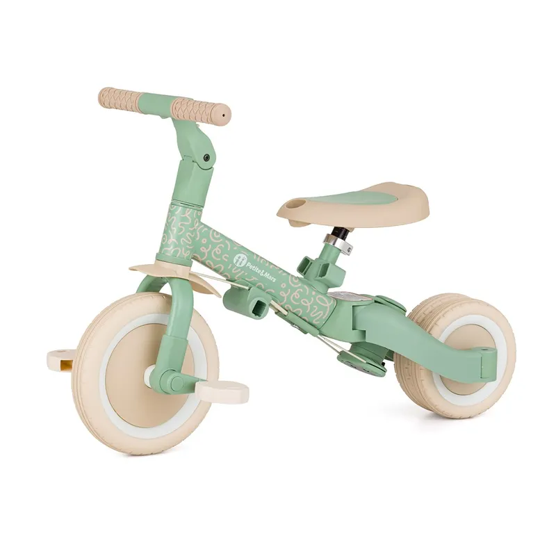 PETITE&MARS 613480 Wielofunkcyjny Rowerek Trójkołowy 5w1 Turbo Green Twist