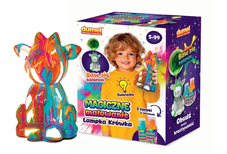DUMEL DD 30618 Magiczne Malowanie - Lampka Krówka