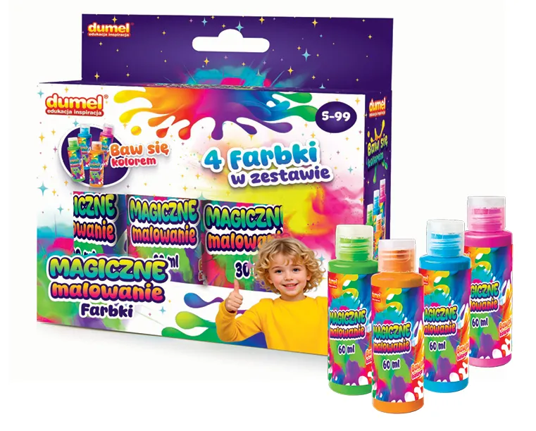 DUMEL DD 30619 Magiczne Malowanie 4 x 60ml Farbki