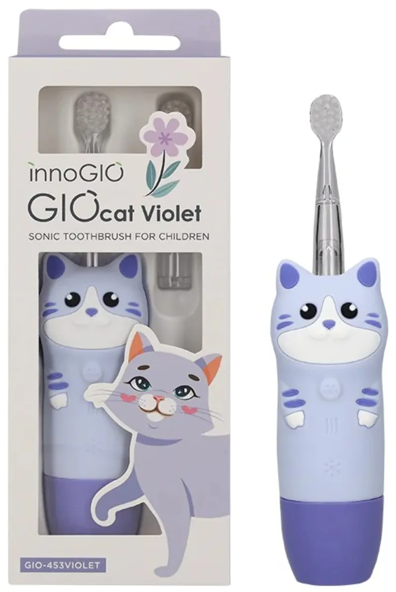 INNOGIO GIO-453VIOLET Soniczna Szczoteczka Dla Dzieci GIOcat - Fioletowa