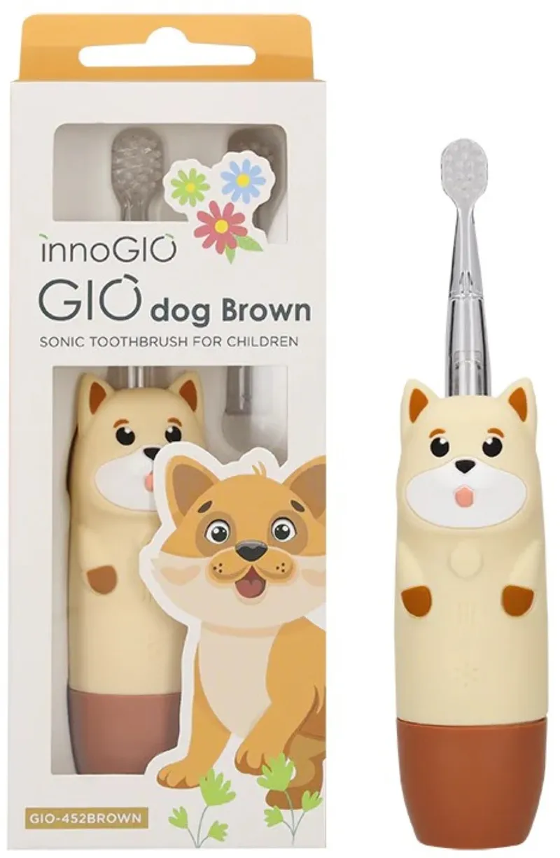 INNOGIO GIO-452BROWN Soniczna Szczoteczka Dla Dzieci GIOdog - Brązowa