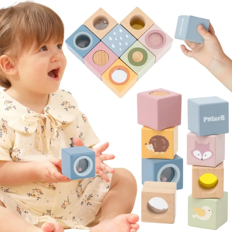 VIGA 44279 Drewniane Klocki Sensoryczne PolarB