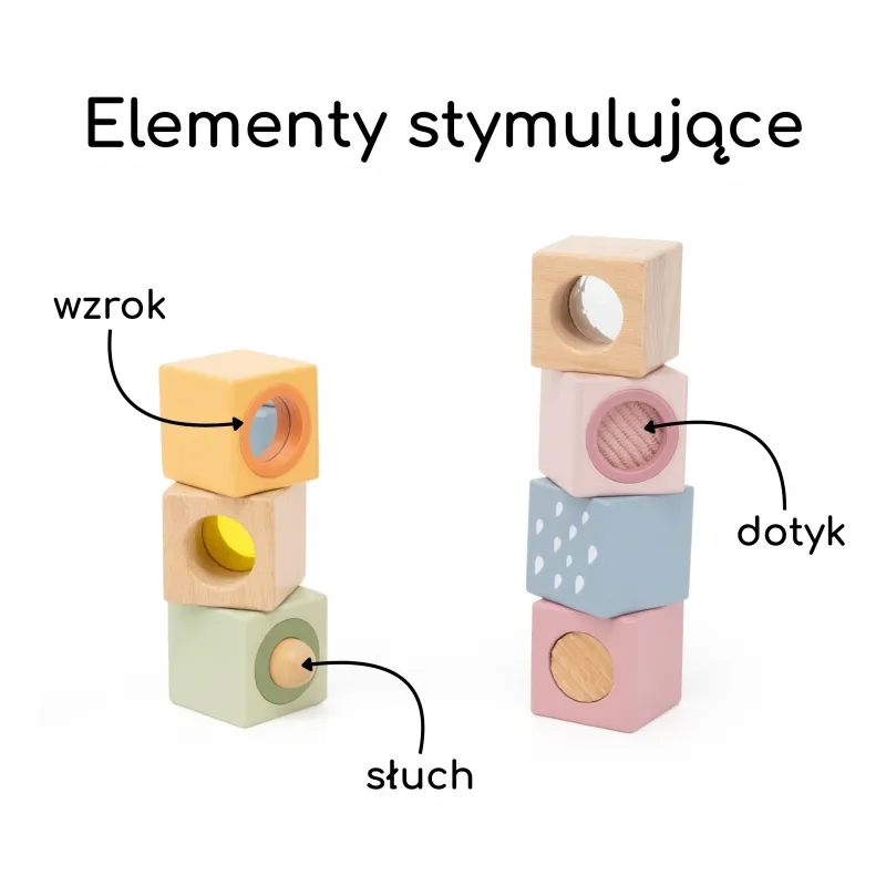 VIGA 44279 Drewniane Klocki Sensoryczne PolarB