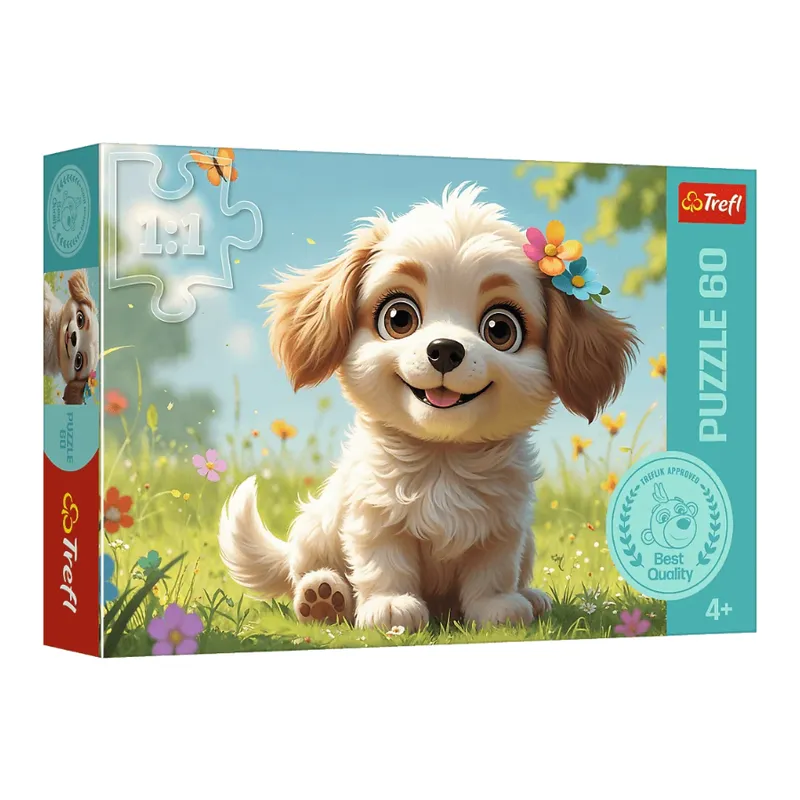 TREFL 17408 Puzzle 60 Szczeniaczkiem Być !