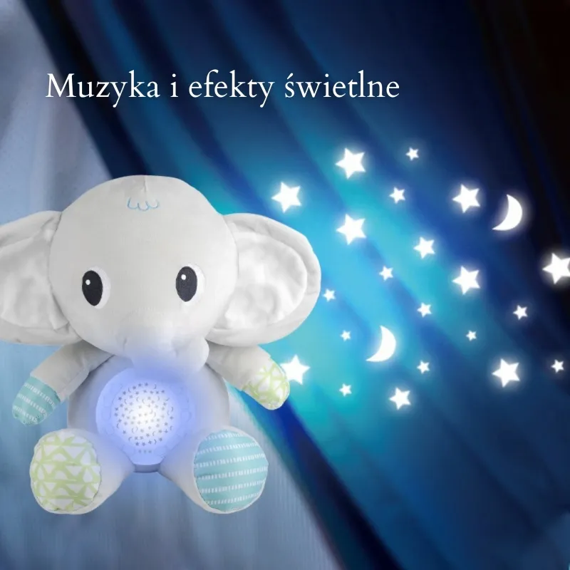 WOOPIE 58083 Przytulanka Słonik Z Projektorem