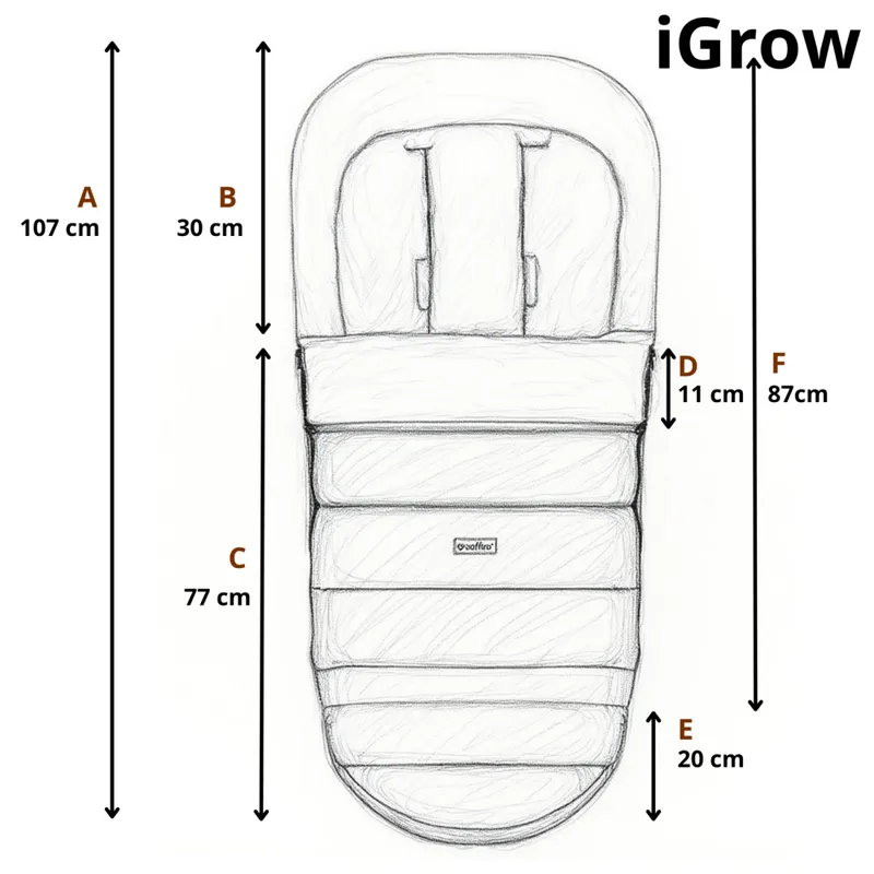 ZAFFIRO Regulowany Śpiwór IGrow SCANDI 0-36M Black