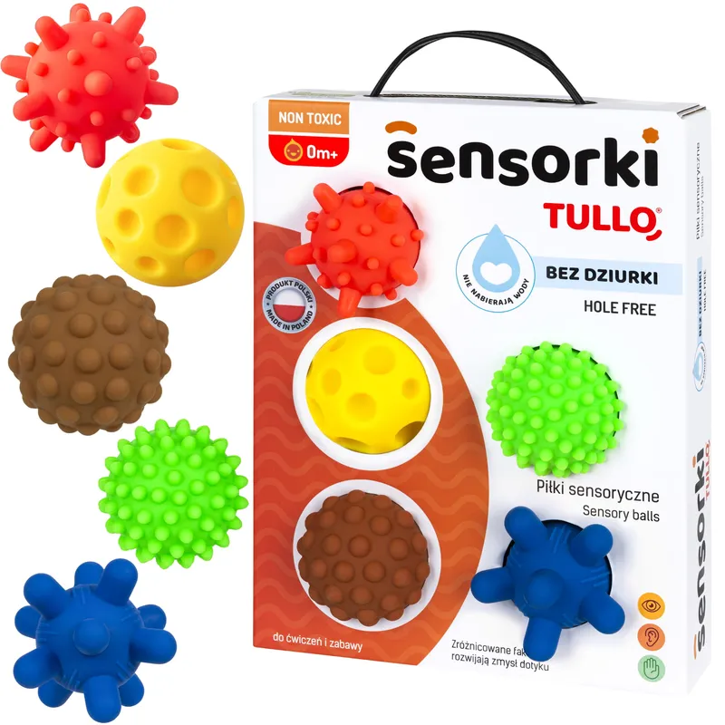 TULLO 800 Piłeczki Sensoryczne Sensorki 5 szt. Bez Dziurki