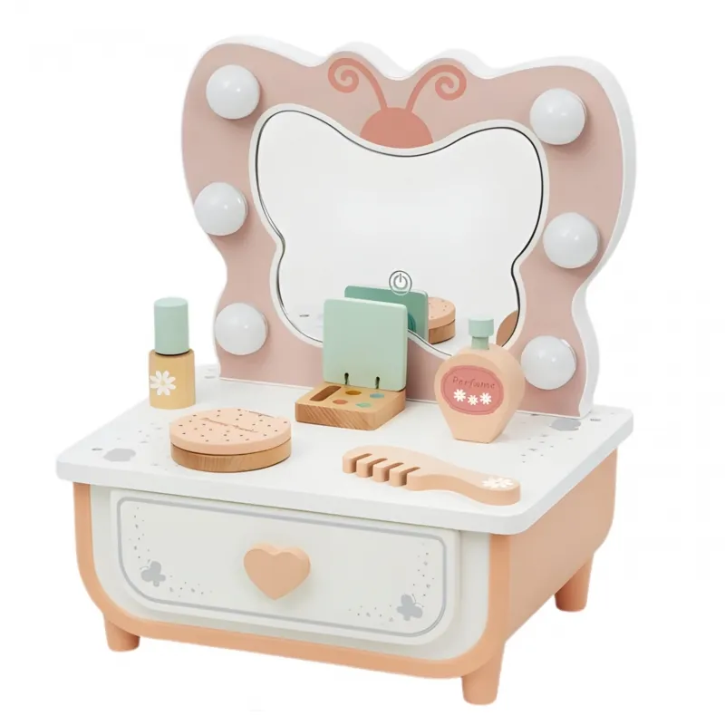 TOOKY TOY TP528 Drewniana Toaletka Motyl Akcesoria