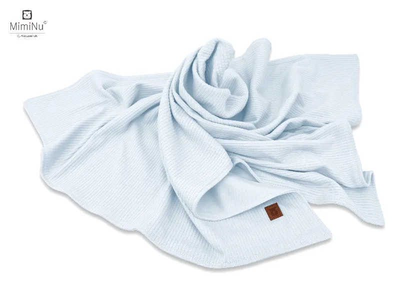 KIECZMERSKI Kocyk 75x100 cm MIMINU SOFT Interlock Bawełna 100% Błękit