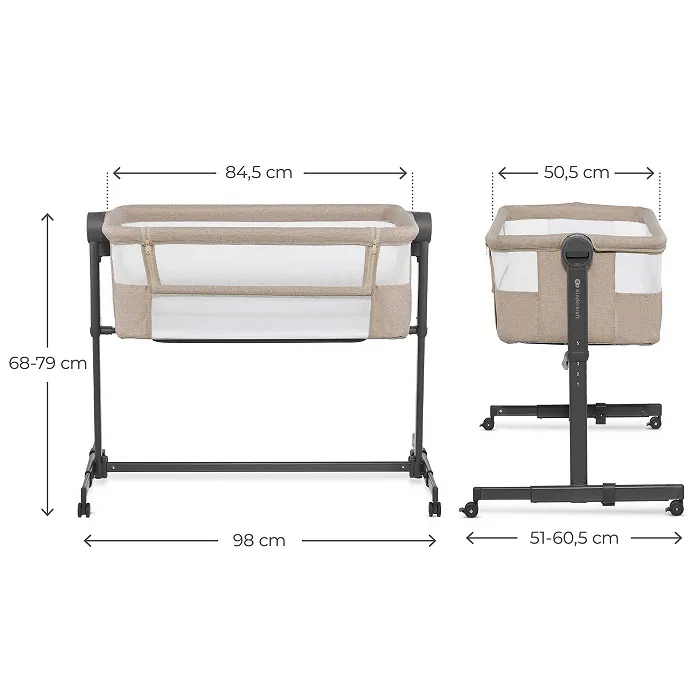 KINDERKRAFT Łóżeczko Dostawne Nestee Up 2 Beige