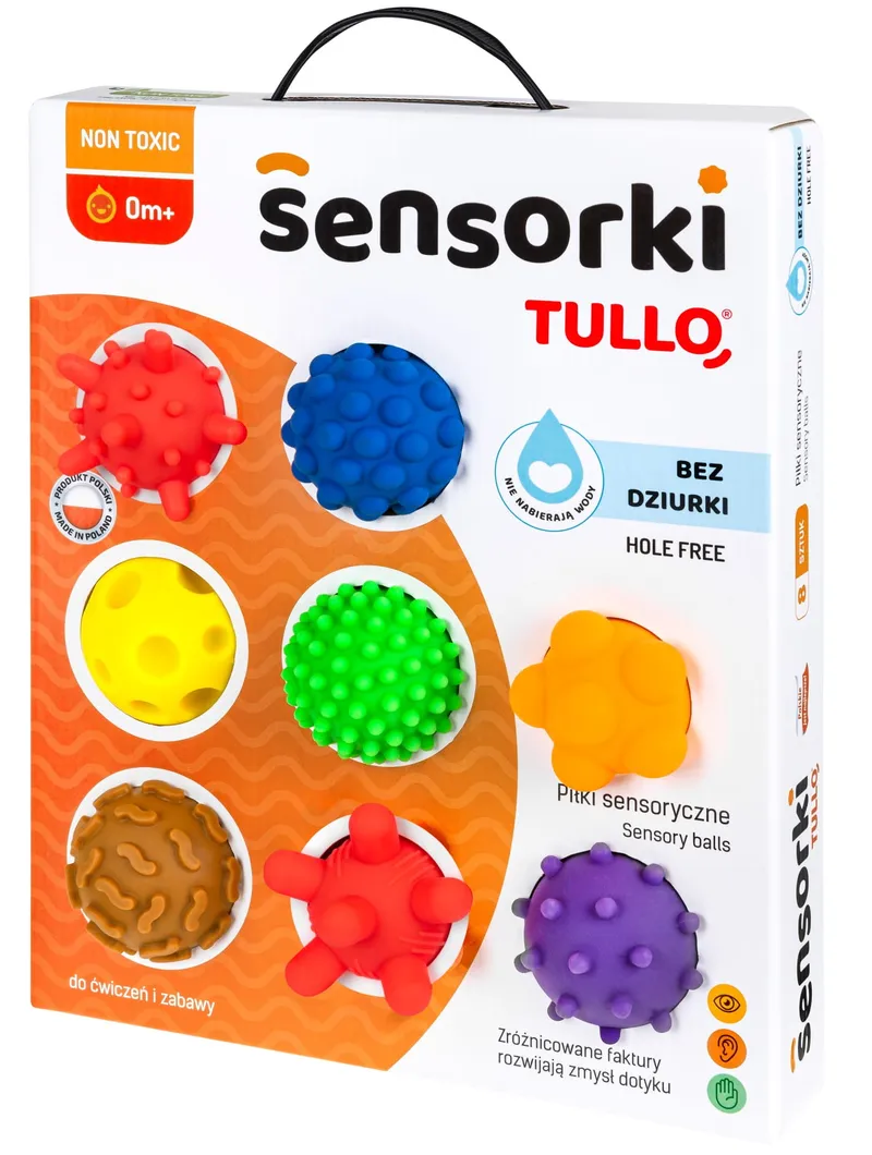 TULLO 802 Piłki Sensoryczne Sensorki 8 szt. Bez Dziurki