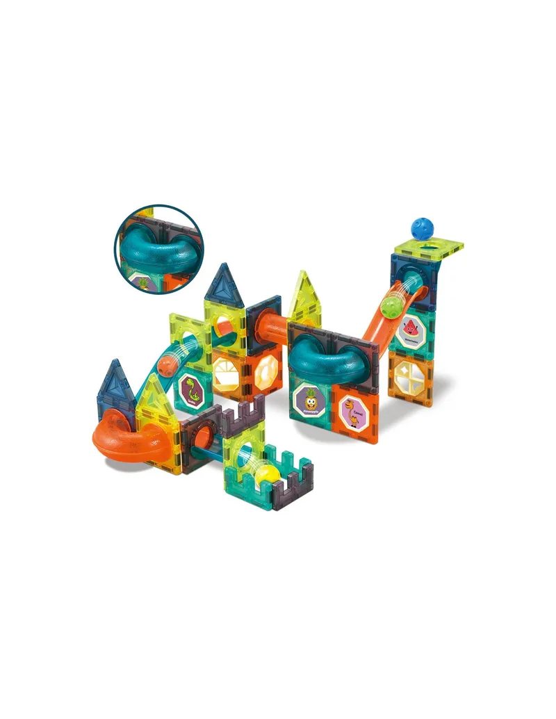 WOOPIE 40000 Magnetyczne Klocki Tor Świetlny 75 el
