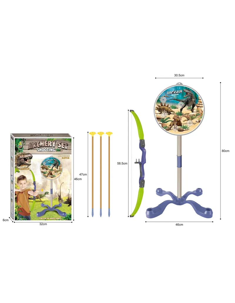 WOOPIE 45401 Zestaw Małego Łucznika Dinozaury 32 el