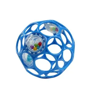 OBALL 12281-6 Piłka Z Grzechotką 10 cm 0m - Niebieska