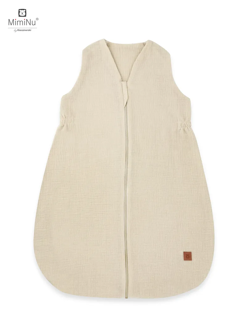 KIECZMERSKI Śpiworek Letni AVI MUŚLIN Bawełna 100% 74 cm, 0,5-1TOG Ciepły Beż