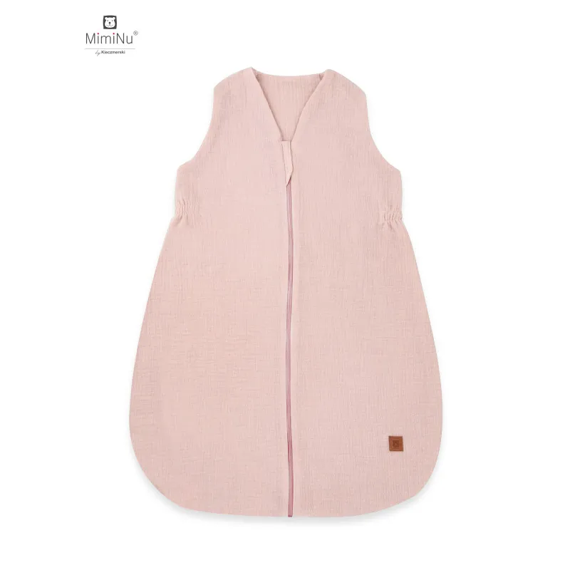 KIECZMERSKI Śpiworek Letni AVI MUŚLIN Bawełna 100% 74 cm, 0,5-1TOG Pudrowy Róż
