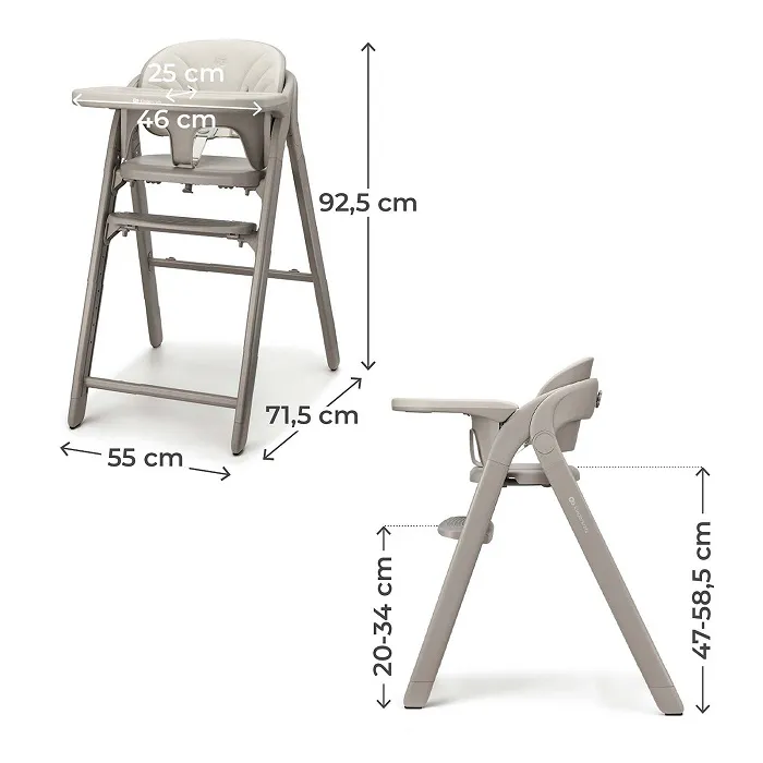 KINDERKRAFT Krzesełko TINO Beige Do 110kg