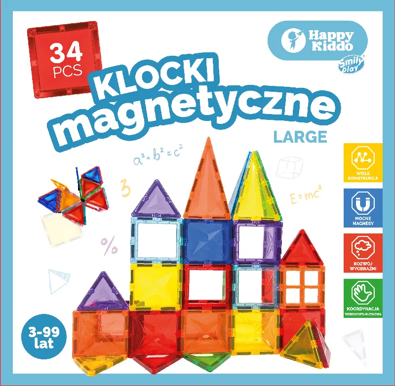 SMILY PLAY SP85381 Klocki Magnetyczne 34 el
