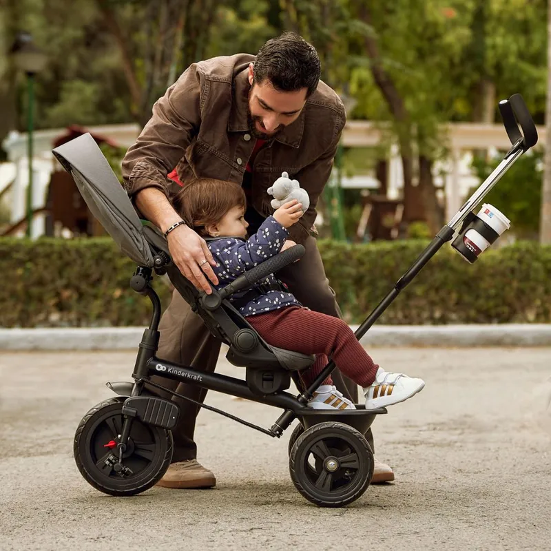 KINDERKRAFT Rowerek Trójkołowy ASTON 2 PLUS Grey