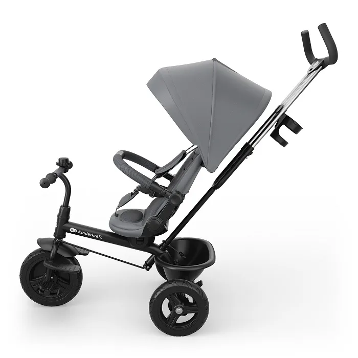 KINDERKRAFT Rowerek Trójkołowy ASTON 2 PLUS Grey