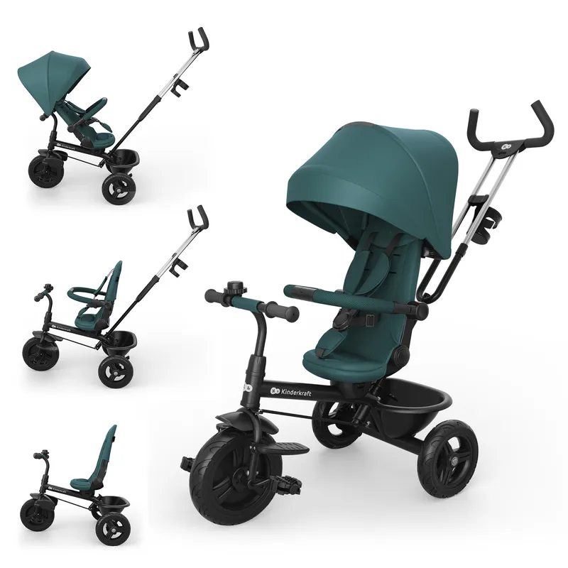 KINDERKRAFT Rowerek Trójkołowy ASTON 2 PLUS Green