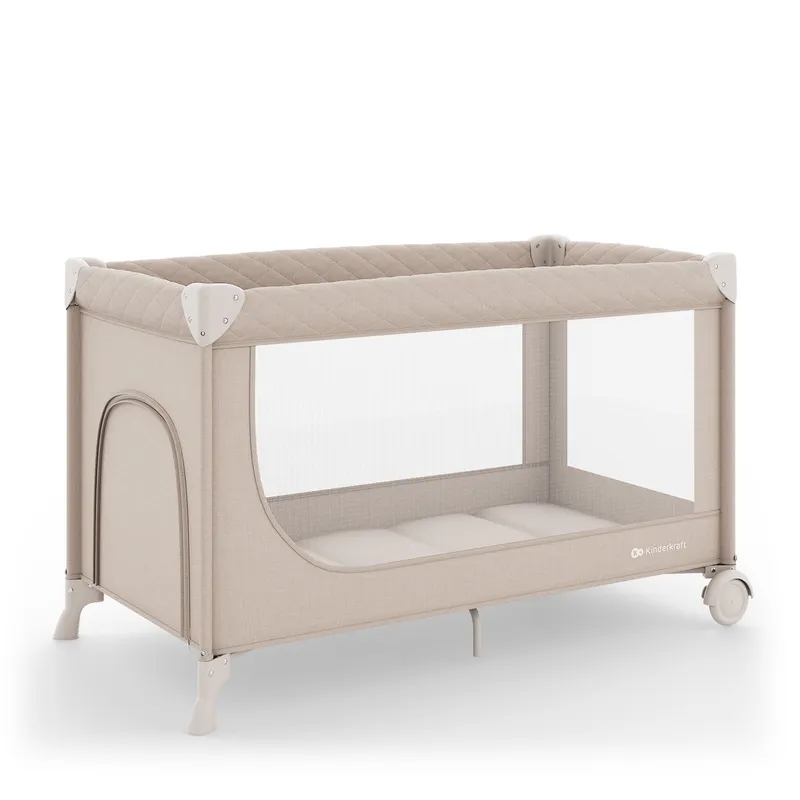 KINDERKRAFT Łóżeczko Turystyczne LEODY UP Beige