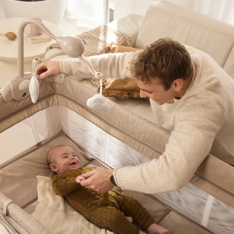KINDERKRAFT Łóżeczko Turystyczne LEODY UP Beige