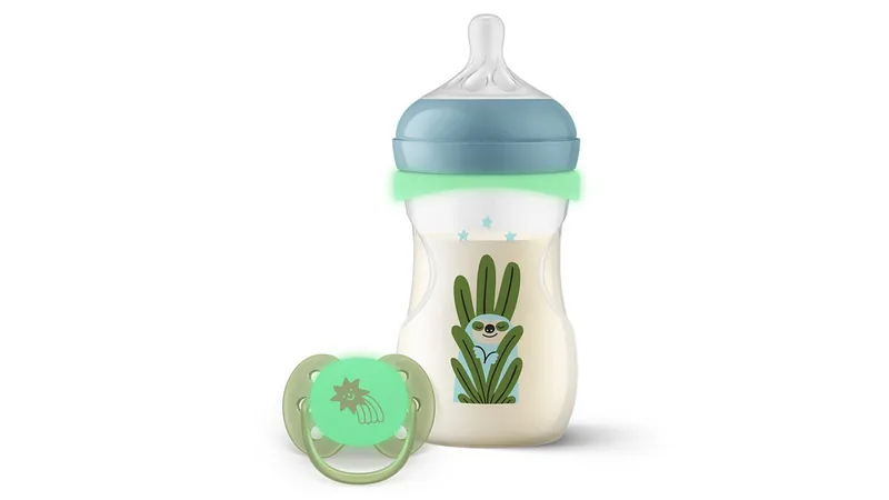 AVENT SCF838/17 Butelka Natural 260ml + Smoczek 0-6M Nighttime