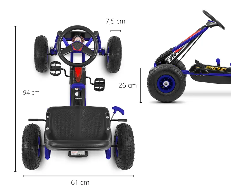 MILLY MALLY 3170 Gokart Na Pedały Thor Blue