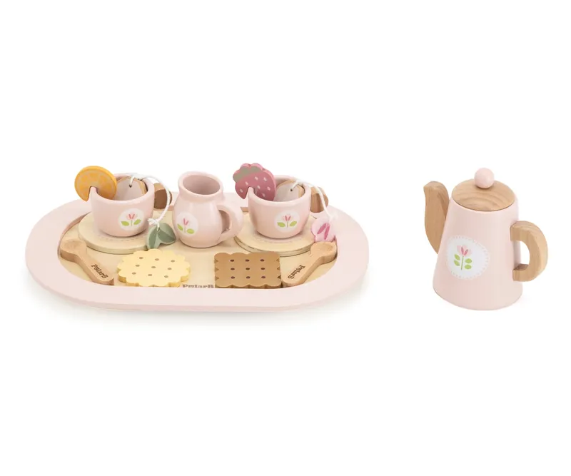 VIGA 44267 PolarB Drewniany Zestaw Do Kawy I Herbaty - Pink
