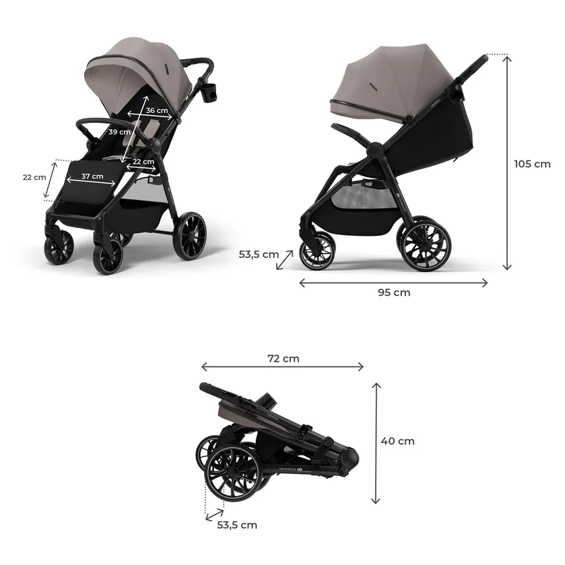 KINDERKRAFT Wózek Spacerowy GRANDE 2 Sand Beige