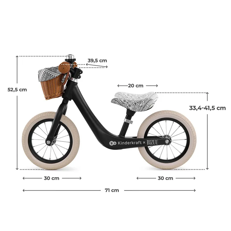 KINDERKRAFT Rowerek Biegowy RAPID 2 Bizuu Black