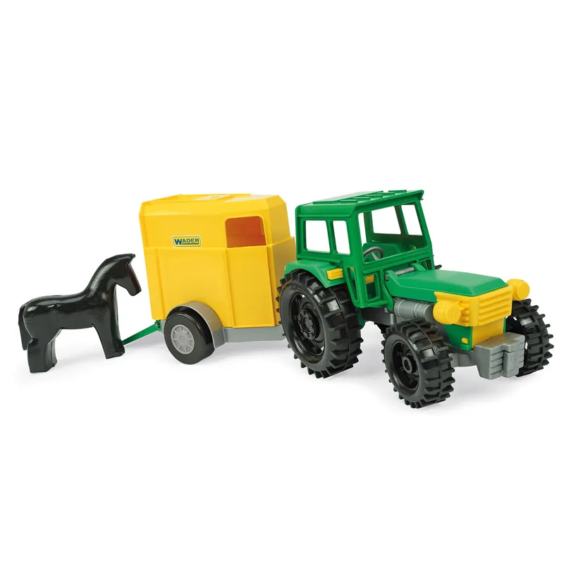 WADER 35023 Farmer Traktor Z Przyczepą Na Konia W Kartonie