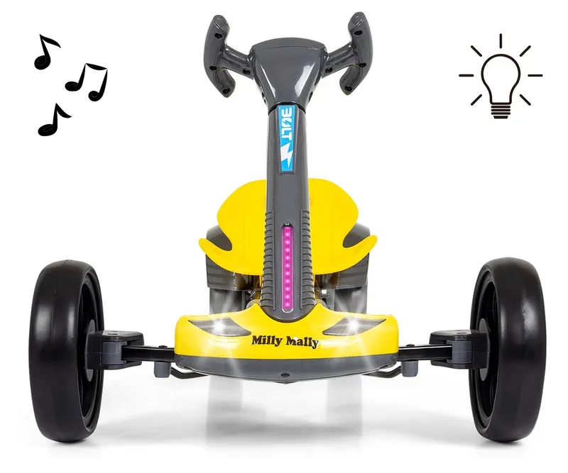MILLY MALLY 6841 Pojazd Na Akumulator Gokart Bolt Yellow (Akumulator 6)