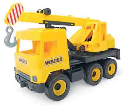 WADER 32122 Middle Truck - Dźwig Żółty