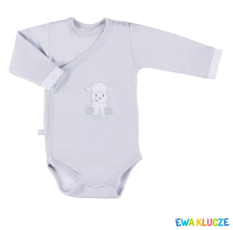 EWA 852762 NEWBORN Body REGL DŁ 50 - Szary