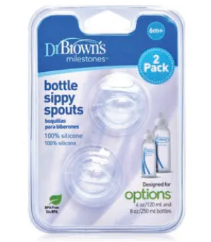 Dr.Browns SR210 Ustnik Silikonowy Niekapek Do Butelki Standard 2-PAK