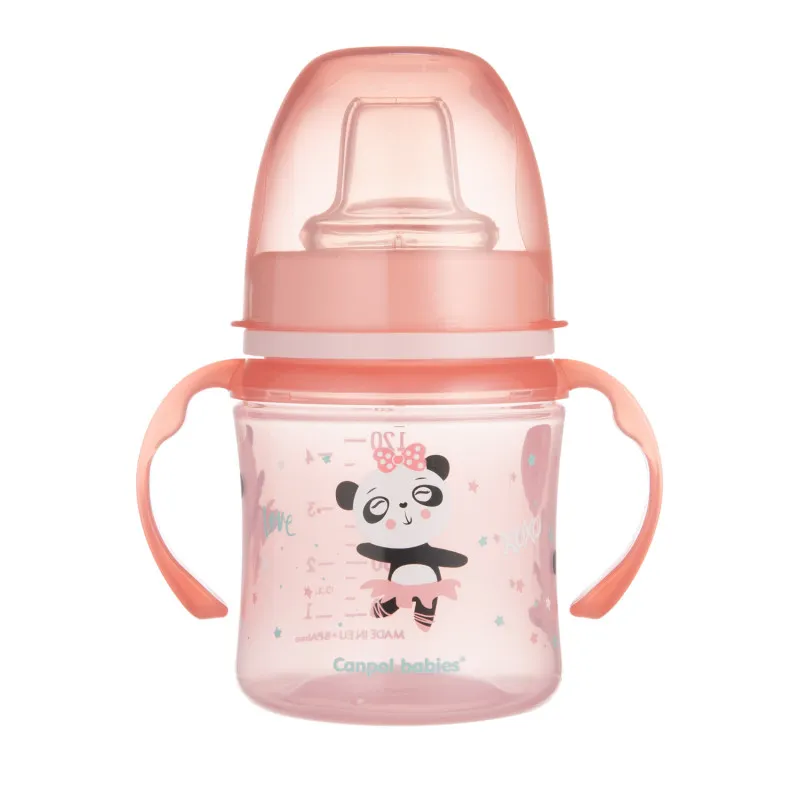 CANPOL 35/207 Kubek Treningowy EasyStart 120ml - Sweet Fun Różowy