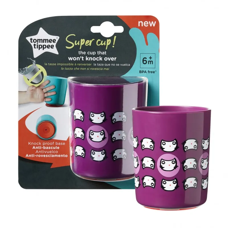 TT 44720111 Kubek SUPER CUP 190 ml 6+ Fiolet PROMOCJA 1 + 1 Kubek 300 ml Gratis