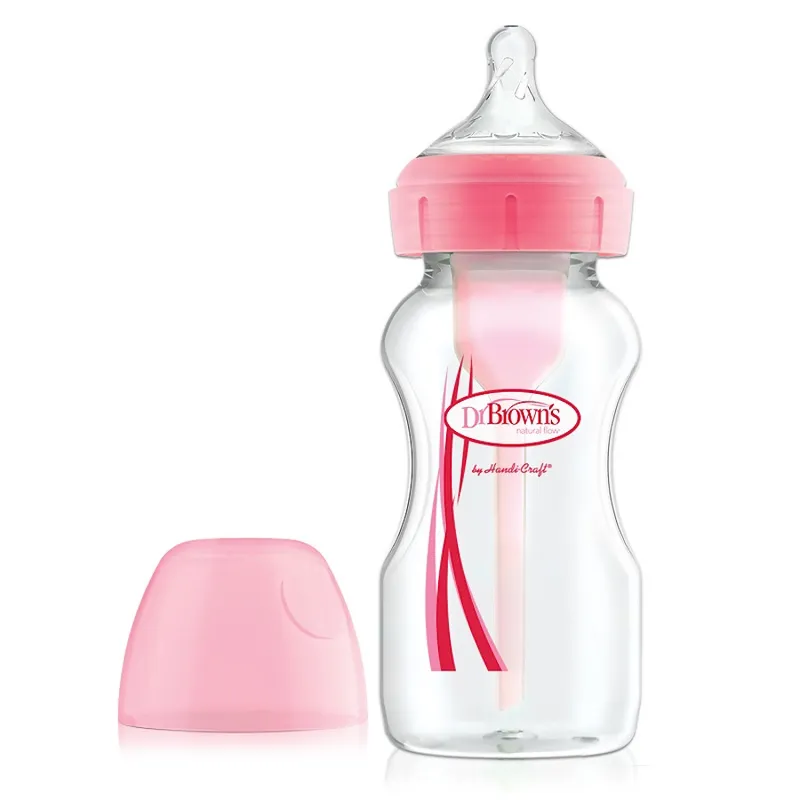 Dr.Browns WB91601 Butelka Szeroka Szyjka 270 ml PP OPTIONS PLUS - Różowa