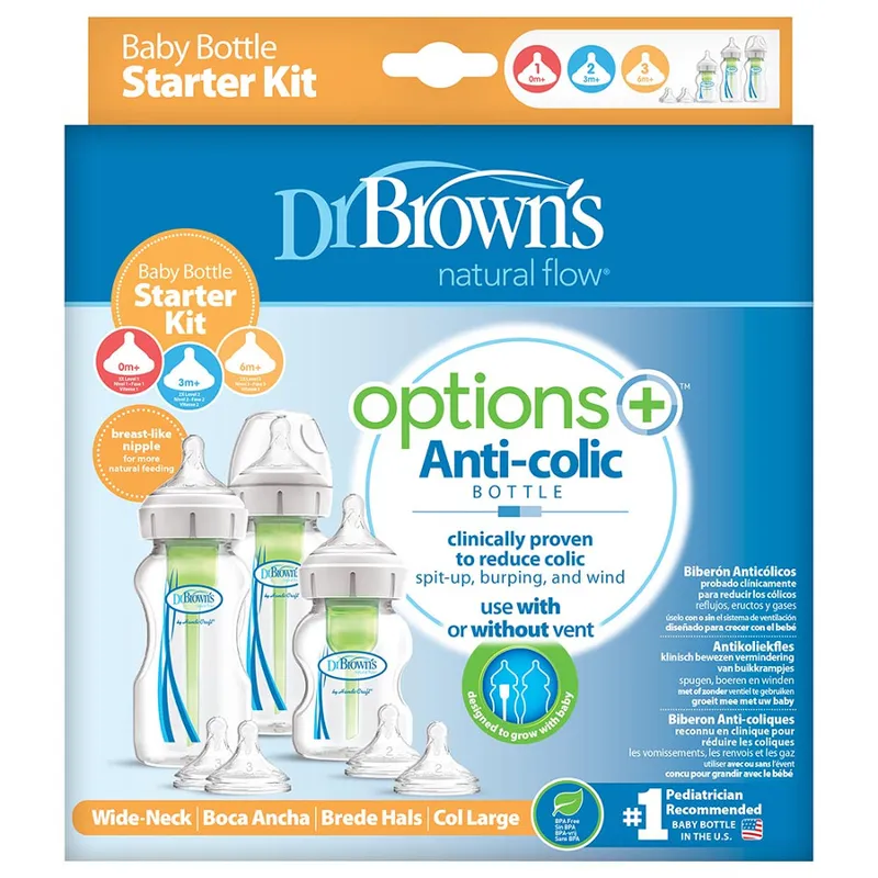 Dr.Browns WB03606 Zestaw Do Karmienia Szeroka Szyjka OPTIONS PLUS MAŁY
