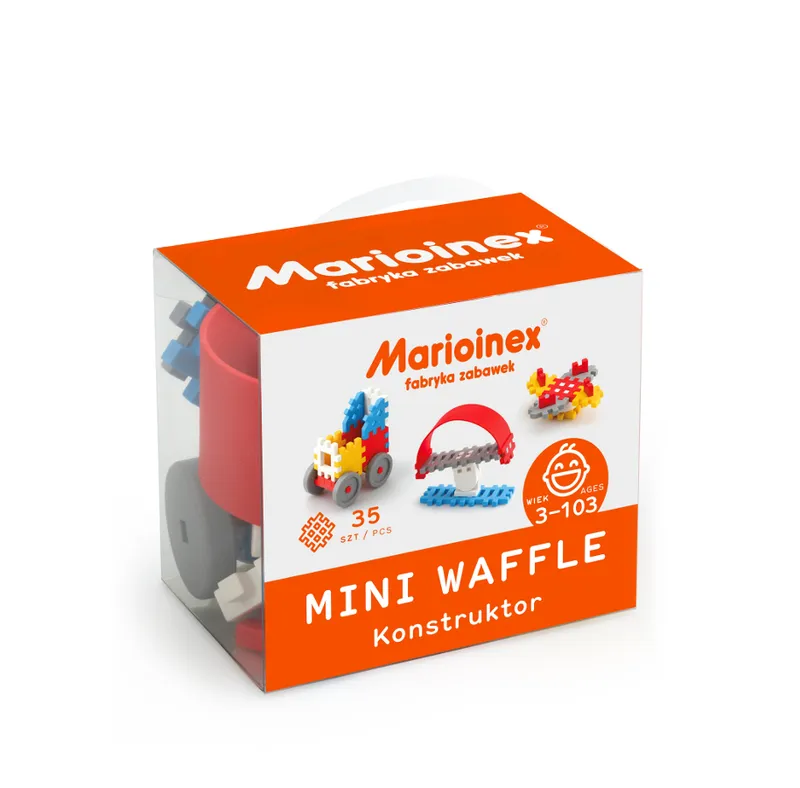MARIOINEX 902783 Klocki Waffle Mini 35 szt. Konstruktor (Chłopak)