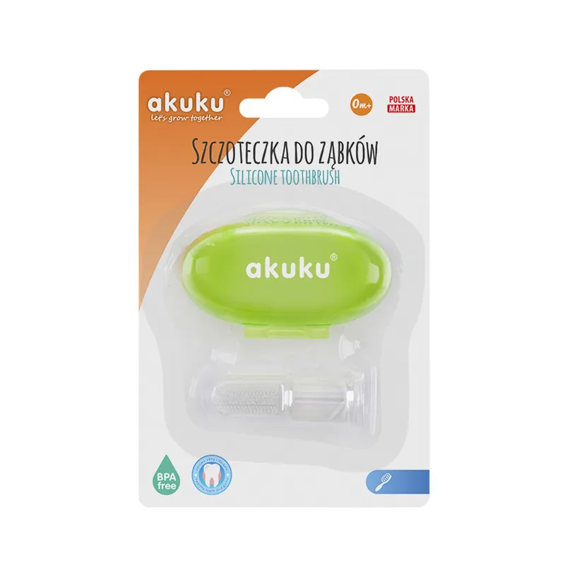 AKUKU A0264 Szczoteczka Silikonowa W Etui Green